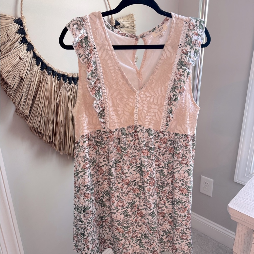 Umgee Floral Lace Dress 🤍 🛍️